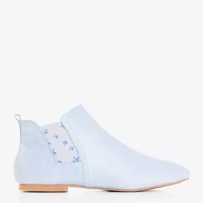 OUTLET Bottines en cuir pour femmes bleu clair de Heidi - Chaussures
