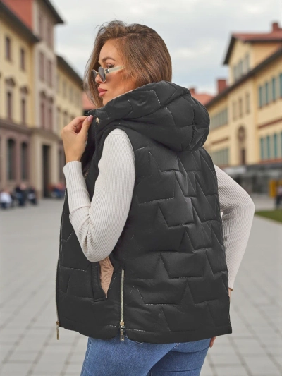 Gilet matelassé à capuche pour femmes Ash Crown