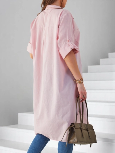 Chemise surdimensionnée en coton pour femmes Royalfashion