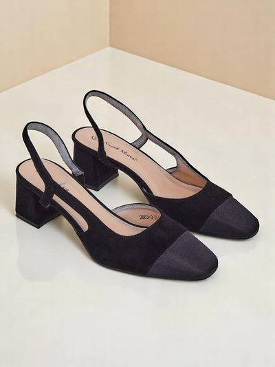 Royalfashion Escarpins élégants à talon bas pour femmes Eleganzo