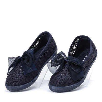 Sneakers fille bleu marine avec noeud Sugar Bomb - Chaussures 1