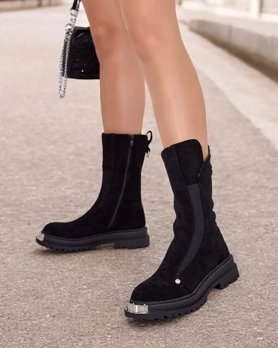 Royalfashion Bottes en éco-daim pour femme Homni