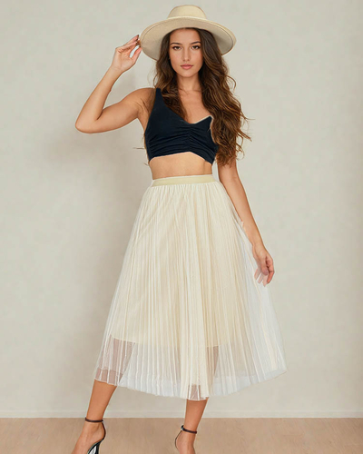 Royalfashion Jupe midi double épaisseur pour femme