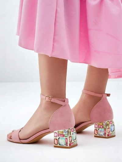 Sandales Royalfashion pour femmes avec talon décoratif Ballou