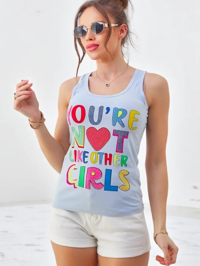 Débardeur en coton pour femmes Royalfashion avec bretelles et imprimés