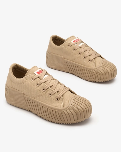 OUTLET Royalfashion Baskets de sport marron clair à plateforme Brigera