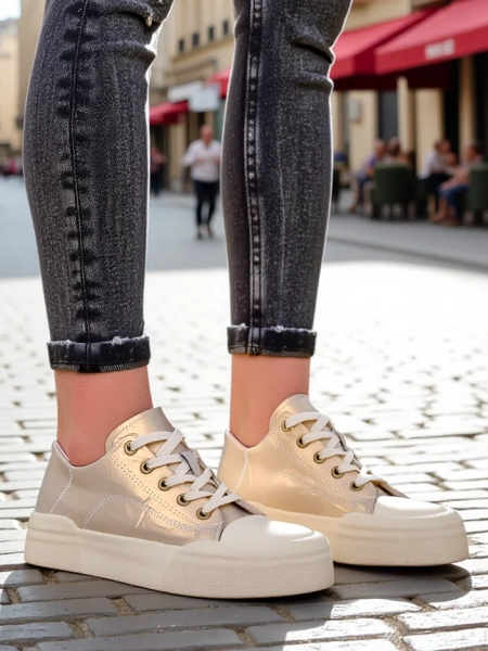 Royalfashion Baskets Sportives Femme Golddelle