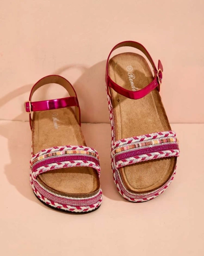 Royalfashion Sandales en mussir brodé pour femme