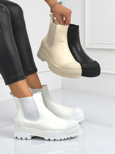 Bottines plateforme en cuir écologique Amber Veil