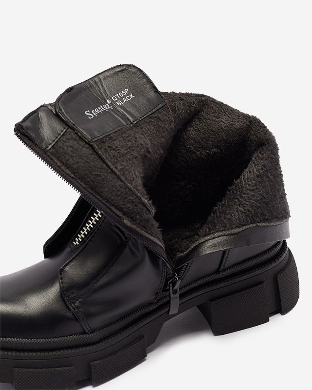 OUTLET Bottes hautes noires isolées pour femmes Slovys- Footwear