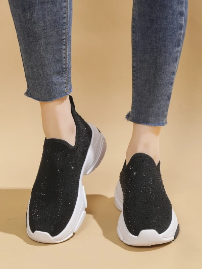 Baskets femmes à enfiler Royalfashion avec rhinestones Elavises