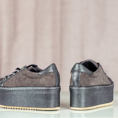 Creepers à plateforme grise Anime - Footwear