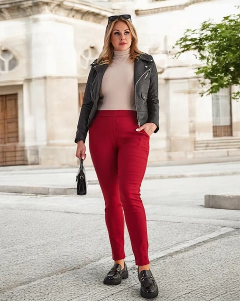 Tregging isolé bordeaux femme - Vêtement