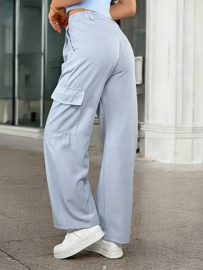 Royalfashion Pantalon large pour femme avec poches