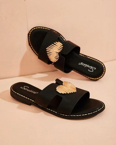 Royalfashion Tongs à semelle plate Olis pour femme