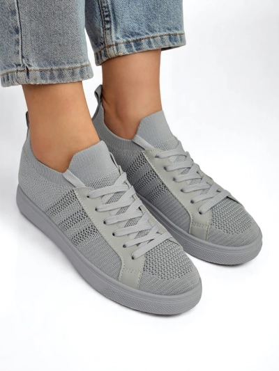 Baskets Androsia Grises - Chaussures de sport plates et élégantes pour l'été et le printemps