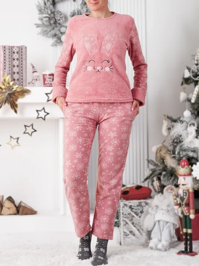 Pyjama Royalfashion pour femmes avec un bunny, en polaire-like