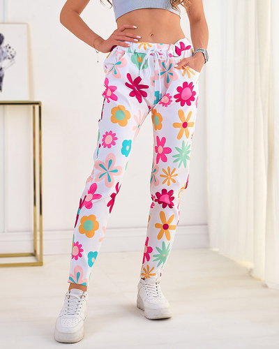 Royalfashion Pantalon femme en tissu floral