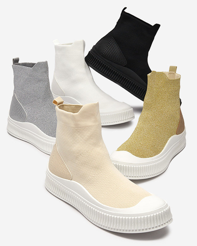 OUTLET Chaussures de sport femme argentées par Bejoko - Footwear