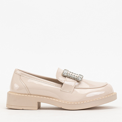 Chaussures femme beiges avec cristaux Larri - Chaussures