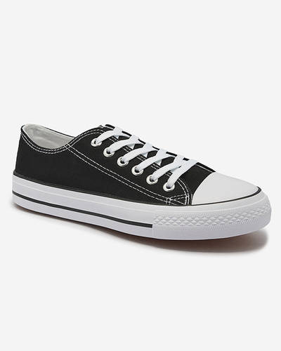 OUTLET Baskets classiques à lacets pour femmes, noires et blanches Ogisa - Chaussures