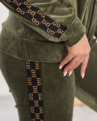 Ensemble survêtement femme rayures vertes - Vêtements