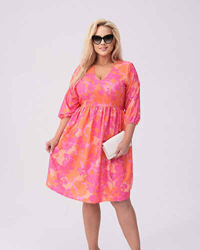 Royalfashion Robe femme au genou avec imprimé PLUS SIZE