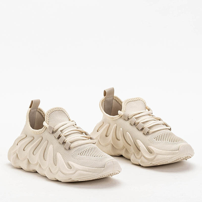 Chaussures de sport beiges pour femme avec une semelle Octapiso unique - Footwear