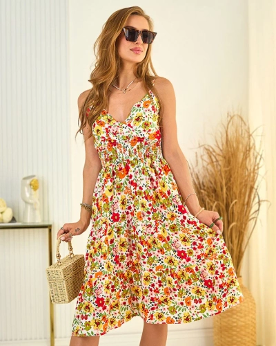 Royalfashion Robe florale en coton pour femme