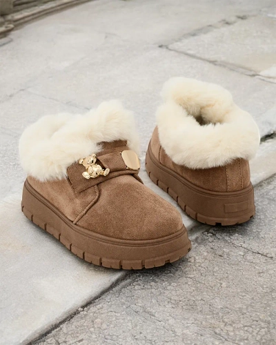 Royalfashion Bottes courtes pour femmes a'la bottes de neige Dobis