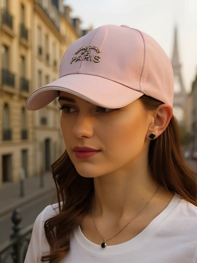Casquette Royalfashion avec strass Paris Glam