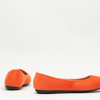Royalfashion Ballerines pour femmes en éco-suède orange Marius