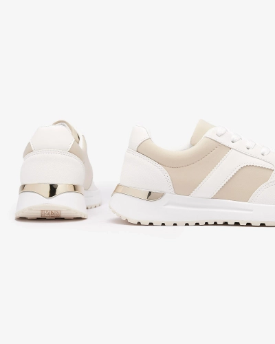 Chaussures de sport pour femmes en blanc et beige Arienla - Footwear