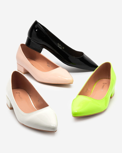 OUTLET Escarpins à talon plat laqués en noir Oki- Footwear