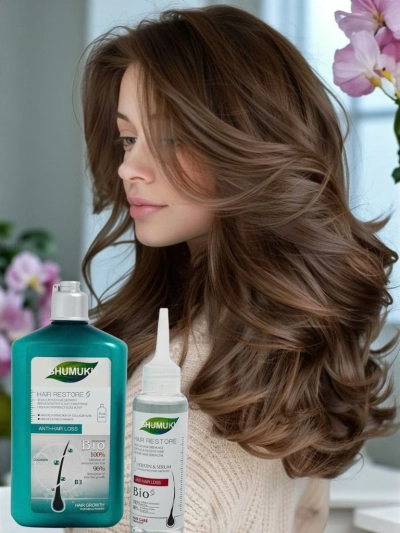 Shumukh Shampooing et Sérum pour cheveux 2en1 - stimulant la croissance des cheveux