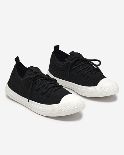 Royalfashion Noir femmes Manfer ribbed sneakers