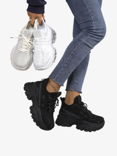 Baskets de sport pour femmes Royalfashion avec strass Blysco