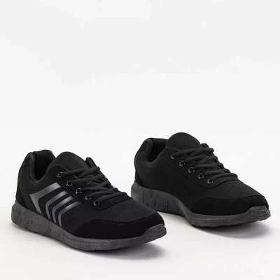 OUTLET Chaussures de sport décontractées pour hommes Berniso noires - Chaussures