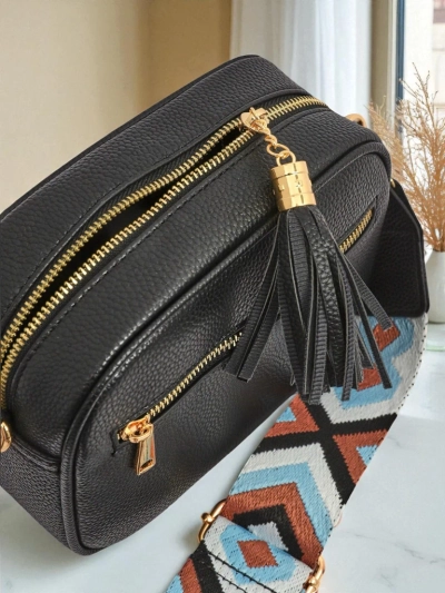 Royalfashion Petit sac à main pour femme en cuir écologique avec bandoulière colorée Kovi Lace