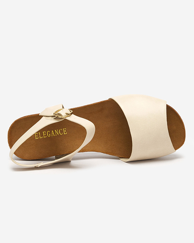 Sandales plates Astreas beige pour femme - chaussures