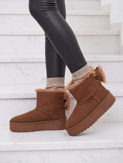 Royalfashion Bottes femmes a'la snow boots en marron Goroggo
