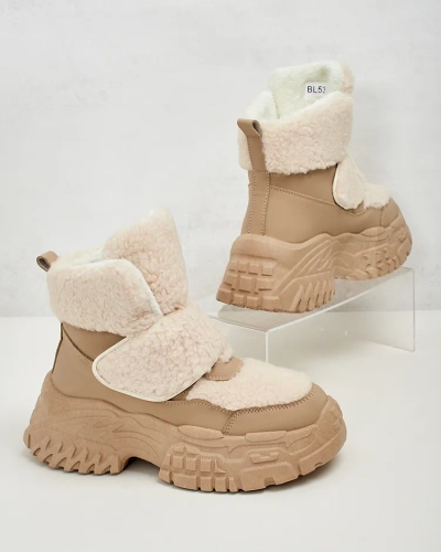 Royalfashion Bottes de neige pour femme avec peau de mouton Segulla
