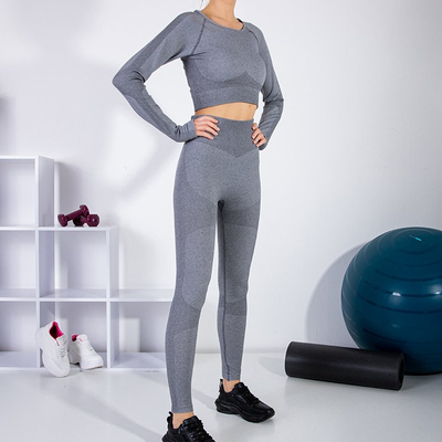 Ensemble de sport 2 pièces gris rose - Vêtements