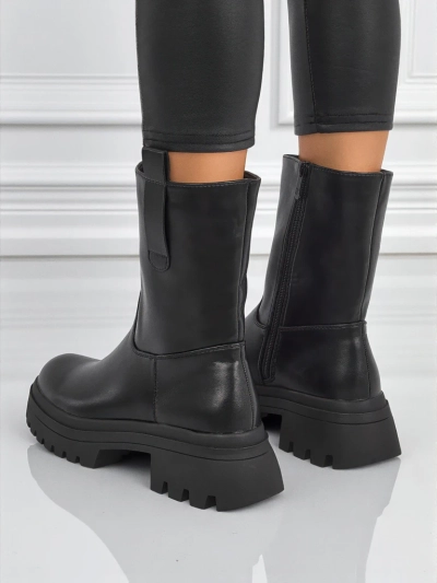 Bottines montantes pour femmes en cuir écologique Scarlet Mist