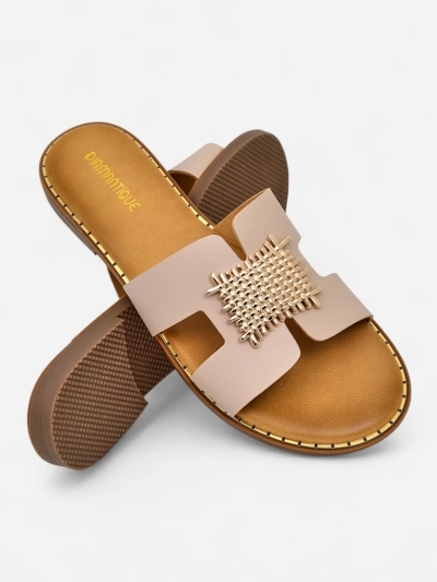 Royalfashion Mules décoratives pour femmes avec ornement Crattes