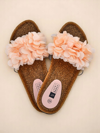 Royalfashion Claquettes pour femmes avec fleurs Flora Soft
