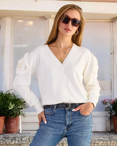 Royalfashion Pull femme déboutonné
