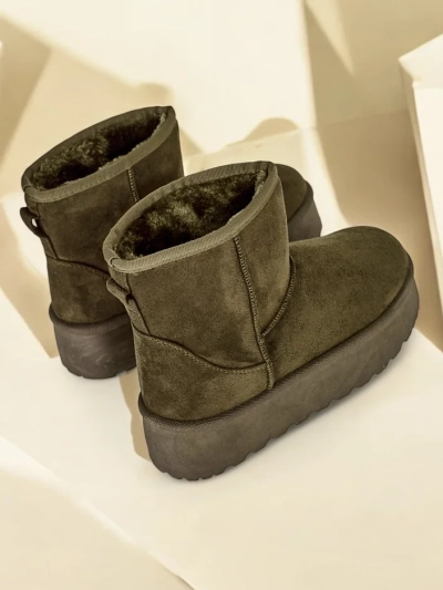 Royalfashion Chaussures courtes ressemblant à des bottes de neige pour femmes Eforte