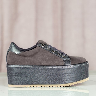 Creepers à plateforme grise Anime - Footwear