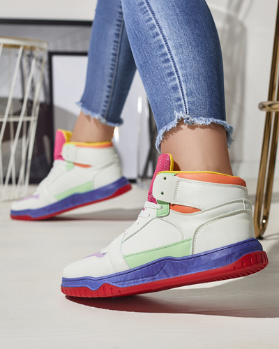 Baskets de sport pour femmes de couleur blanc-menthe Aopp- Footwear